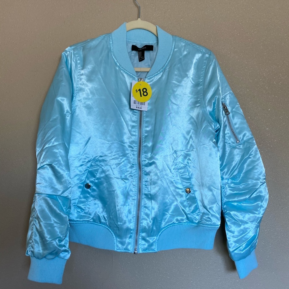 Blue puff jacket